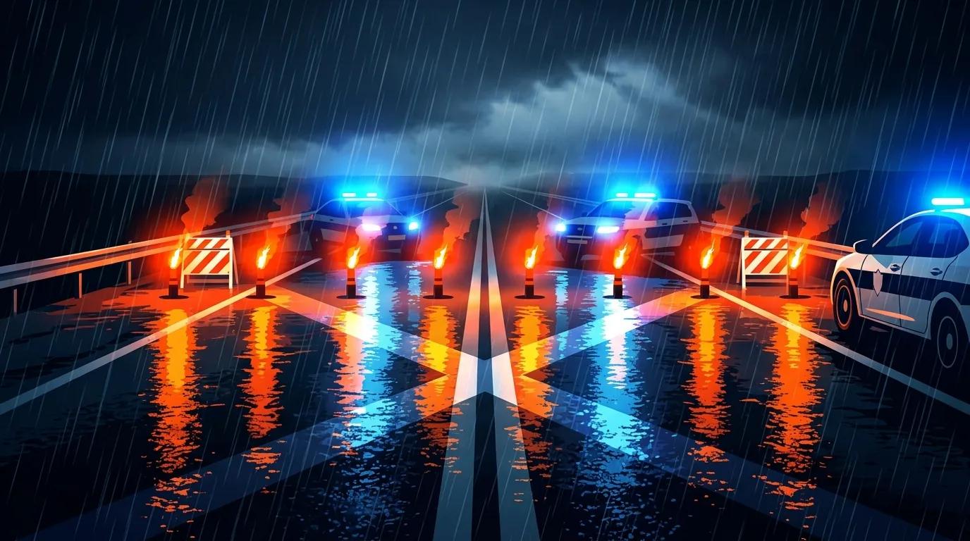 Policía cierra carreteras del sur por riesgo de inundaciones hoy