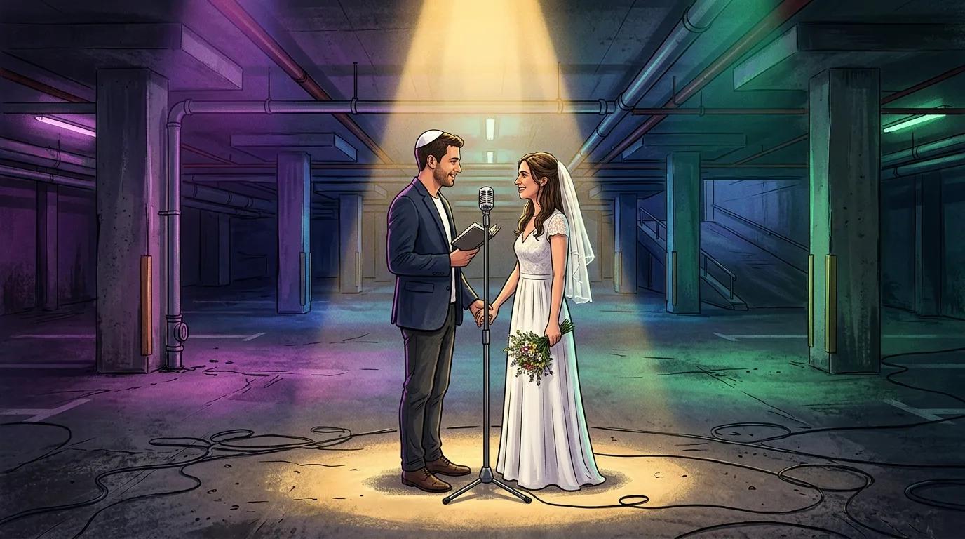 Boda israelí se celebra en refugio subterráneo de Rishon LeZion