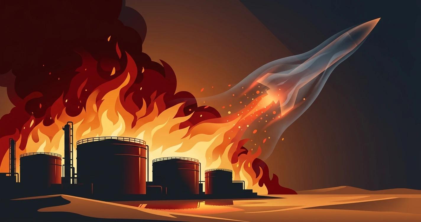 Irán ataca almacén de energía de Bahréin y causa incendio