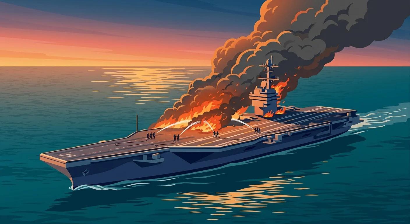 Incendio en portaaviones USS Ford fue peor de lo admitido